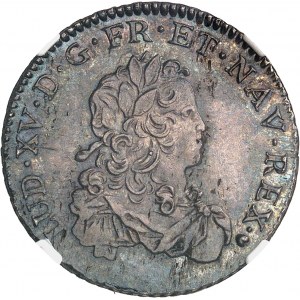 Louis XV (1715-1774). Tiers d’écu de France, flan neuf 1723, G, Poitiers.
