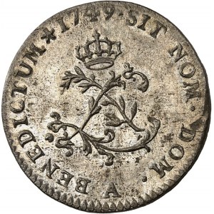 Louis XV (1715-1774). Double sol 1749, A, Paris.