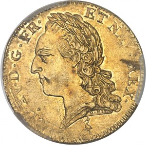 Louis XV (1715-1774). Double louis d’or à la vieille tête 1771/0, 2e semestre, A, Paris.
