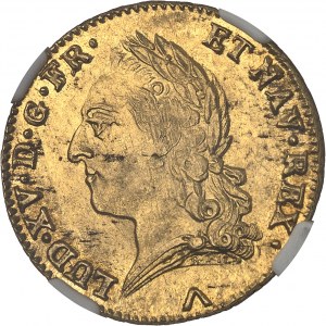 Louis XV (1715-1774). Double louis d’or à la vieille tête 1772, W, Lille.