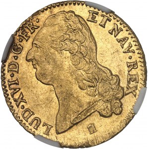 Louis XVI (1774-1792). Double louis d’or à la tête nue 1786, K, Bordeaux.