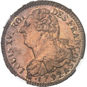 Constitution (1791-1792). 2 sols FRANÇOIS 1792 - An 4, A, Paris.