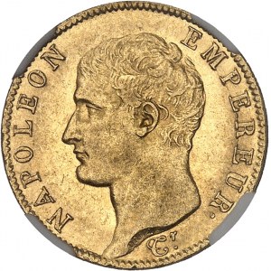Premier Empire / Napoléon Ier (1804-1814). 20 francs tête nue, calendrier grégorien 1806, A, Paris.