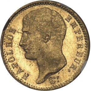 Premier Empire / Napoléon Ier (1804-1814). 20 francs type transitoire, grosse tête 1807, A, Paris.