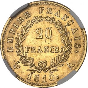 Premier Empire / Napoléon Ier (1804-1814). 20 francs Empire 1810, A, Paris.