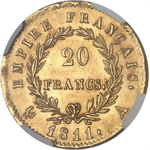 Premier Empire / Napoléon Ier (1804-1814). 20 francs Empire 1811, A, Paris.