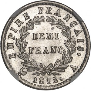 Premier Empire / Napoléon Ier (1804-1814). Demi-franc Empire 1812, A, Paris.