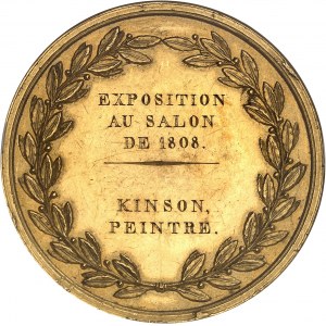 Premier Empire / Napoléon Ier (1804-1814). Médaille d’Or, Prix du salon de peinture de 1808, par Andrieu 1808, Paris.
