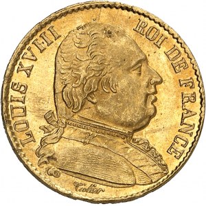 Louis XVIII (1814-1824). 20 francs buste habillé 1814, A, Paris.