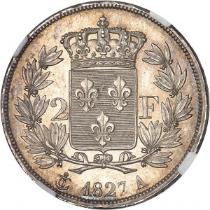 Charles X (1824-1830). 2 francs 1827, A, Paris.