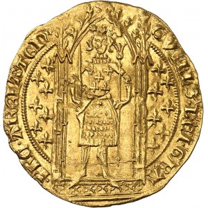 Arles (archevêché d’), Guillaume de la Garde (1361-1374). Franc à pied, à titulature PR[in]C[e] d’Arles ND (après 1365), Arles.