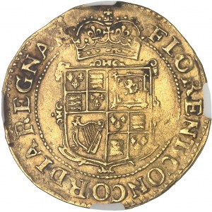 Charles Ier (1625-1649). Unité d’or valant 20 shillings ND (1627-1628), Tour de Londres.