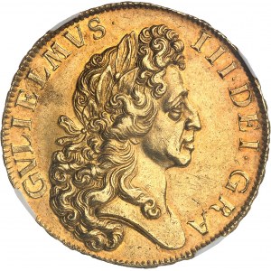 Guillaume III (1694-1702). 5 guinées, 2e buste 1701, Londres.