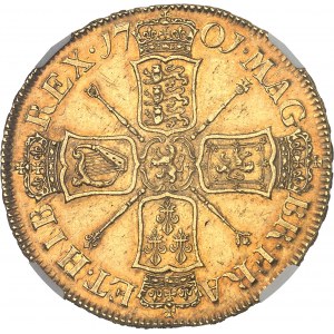 Guillaume III (1694-1702). 5 guinées, 2e buste 1701, Londres.