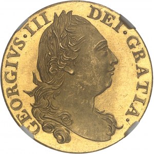 Georges III (1760-1820). Guinée, 4e tête, Flan bruni (PROOF) 1774, Londres.