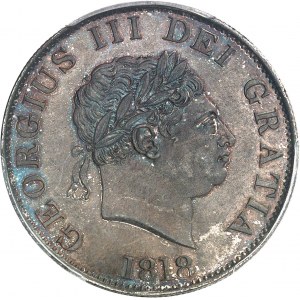 Georges III (1760-1820). Demi-couronne (halfcrown) 1818, Londres.