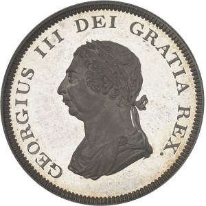 Georges III (1760-1820). Essai du dollar [5 shillings 6 deniers], Banque d’Angleterre, Flan bruni (PROOF) 1811, Londres.