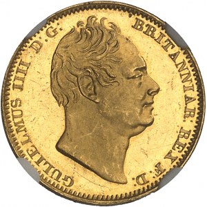 Guillaume IV (1830-1837). Demi-souverain, Tranche lisse, Flan bruni (PROOF) 1831, Londres.