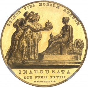 Victoria (1837-1901). Médaille pour le couronnement de la Reine, par B. Pistrucci 1838, Londres.