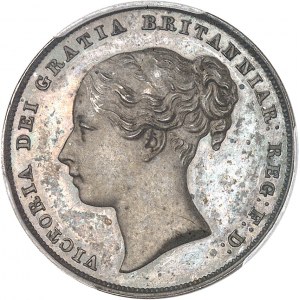 Victoria (1837-1901). Shilling, Flan bruni (PROOF) 1839, Londres.