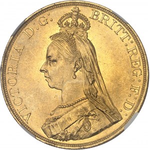 Victoria (1837-1901). 5 livres (5 pounds), jubilé de la Reine 1887, Londres.