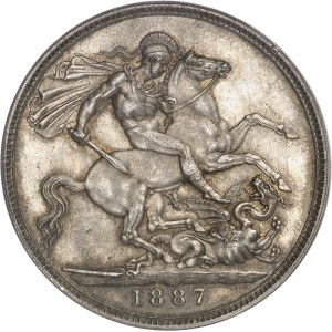 Victoria (1837-1901). Couronne (Crown), jubilé de la Reine 1887, Londres.