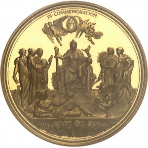 Victoria (1837-1901). Médaille d’Or, Jubilé de la Reine, par L. C. Wyon, J.E. Boehm and F. Leighton, Flan bruni (PROOF) 1887, Londres.