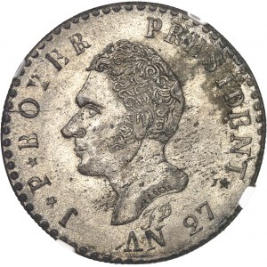 République, Jean-Pierre Boyer, président et chef suprême (1818-1843). 100 centimes An 27 (1830), Port-au-Prince.