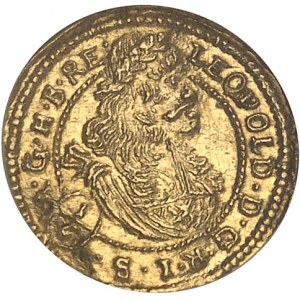 Léopold Ier (1657-1705). 1/6e de ducat 1698 IB, NB, Nagybanya.