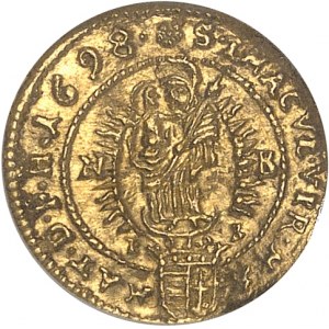 Léopold Ier (1657-1705). 1/6e de ducat 1698 IB, NB, Nagybanya.