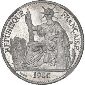 IIIe République (1870-1940). Essai de 50 centimes en aluminium 1936, Paris.
