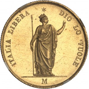 Lombardie, Gouvernement provisoire de (1848). 40 lire 1848, M, Milan.