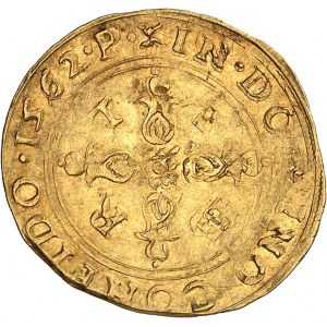 Savoie, Emmanuel-Philibert (1553-1580). Écu d’or au soleil, 5e type 1562, P, Piémont.