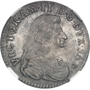 Savoie, Victor-Amédée II, duc (1680-1713). 2 lire ou pièce de 40 soldi, 2e type 1711, Turin.