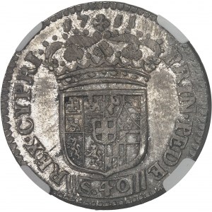 Savoie, Victor-Amédée II, duc (1680-1713). 2 lire ou pièce de 40 soldi, 2e type 1711, Turin.