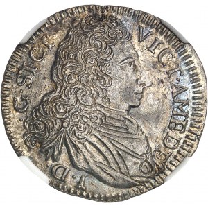 Savoie, Victor-Amédée II, roi de Sicile (1713-1718). 3 tari 1713 DD-AC / CP, Palerme.