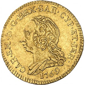 Savoie-Sardaigne, Charles-Emmanuel III, 2e période (1755-1773). Doppia sarde (doppietta sarda) 1769, Turin.