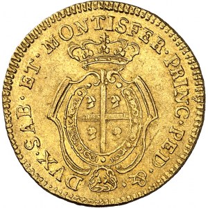 Savoie-Sardaigne, Charles-Emmanuel III, 2e période (1755-1773). Doppia sarde (doppietta sarda) 1769, Turin.