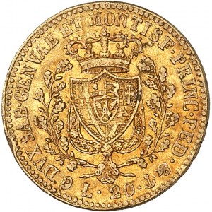 Savoie-Sardaigne, Charles-Félix (1821-1831). 20 lire 1824, ancre, Gênes.