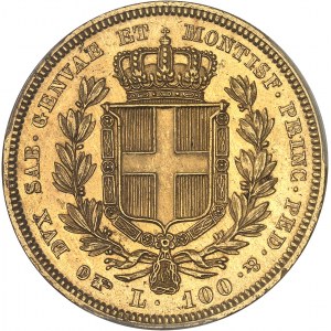 Savoie-Sardaigne, Charles-Albert (1831-1849). 100 lire 1835, Tête d’aigle, Turin.