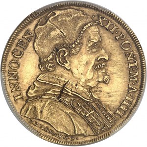 Vatican, Innocent XII (1691-1700). Quadruple écu d’or, à la fontaine de la piazza Santa Maria in Trastevere 1694 - An IIII, Rome.