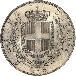 Victor-Emmanuel II (1861-1878). 5 lire 1876, R, Rome.