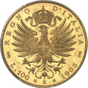 Victor-Emmanuel III (1900-1946). 100 lire à l’aigle 1905, R, Rome.