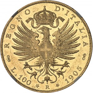 Victor-Emmanuel III (1900-1946). 100 lire à l’aigle 1905, R, Rome.