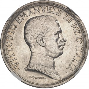 Victor-Emmanuel III (1900-1946). 5 lire au quadrige 1914, R, Rome.