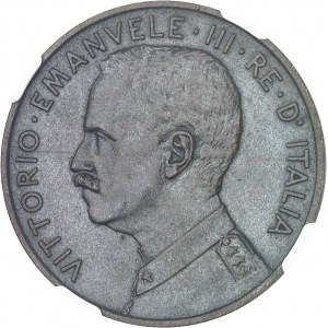 Victor-Emmanuel III (1900-1946). Épreuve (sans PROVA ni atelier) de 10 centimes à la proue 1908, Rome.