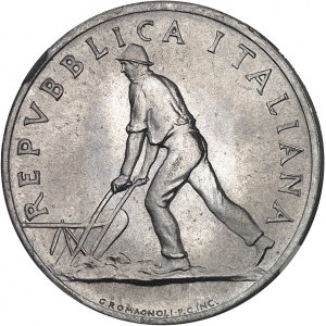 République italienne (depuis 1946). 2 lire au laboureur et à l’épi de blé 1947, R, Rome.