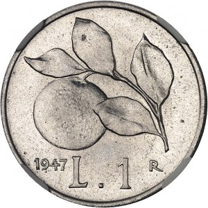 République italienne (depuis 1946). Lire au printemps et à l’orange 1947, R, Rome.