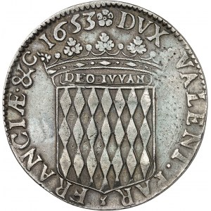 Honoré II (1604-1662). Écu de 60 sols 1653, Monaco.