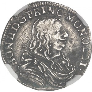 Honoré II (1604-1662). Pièce de 5 sols ou 1/12e d’écu 1657, Monaco.